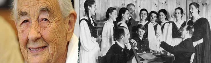 Maria von Trapp (third from the left in the right picture) died last February 18 at the age of 99. She was the last of the singing siblings immortalized in the movie The Sound of Music.