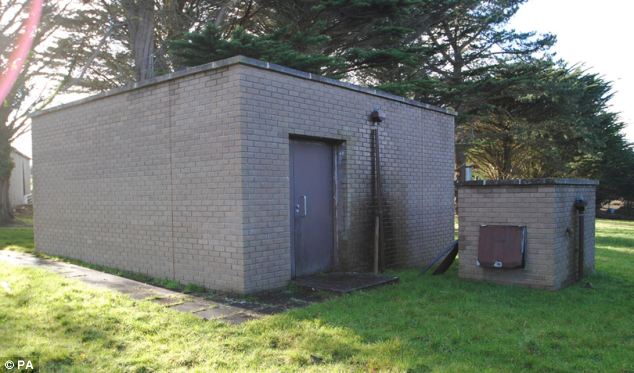 The underground bunker is marked by a discreetly small brick building. (Photo: Daily Mail/PA)