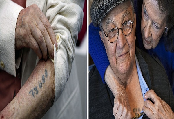 The tattoo stamps were used to mark prisoners on the left side of their chest or on their left forearm.