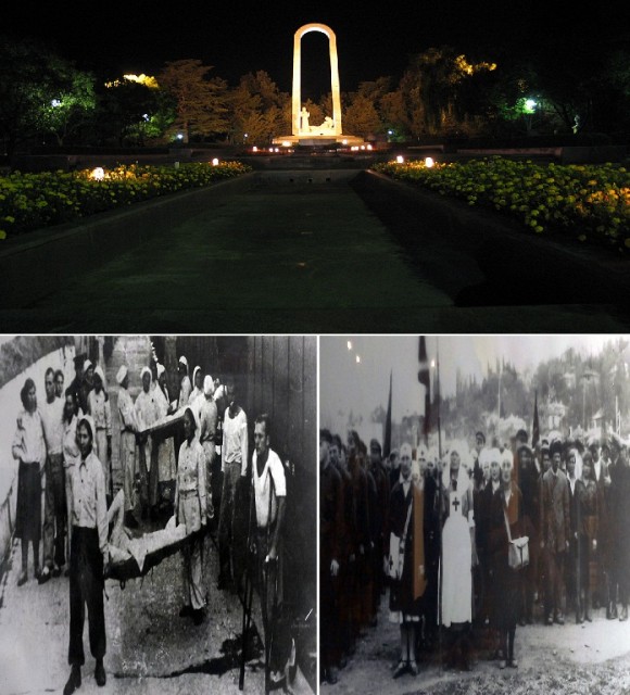 The Feat for Life WWII Memorial commemorating the contribution Sochi had during WWII and pays tribute to the doctors and nurses who cared for the wounded during the war. (Bottom) Sanitary workers in Sochi doing their jobs during WWII.