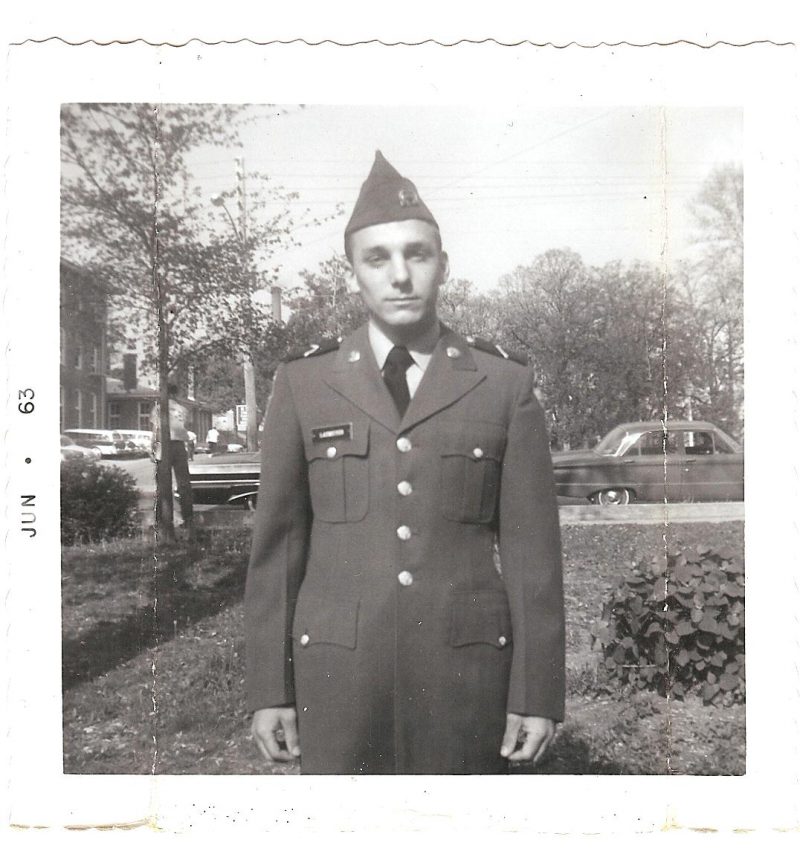 Lahmeyer in 1963 as a Reserve Officer Training Corps (ROTC) cadet while attending college at Rolla. At that time, students were required to participate in the ROTC program for two years. Courtesy of Chuck Lahmeyer