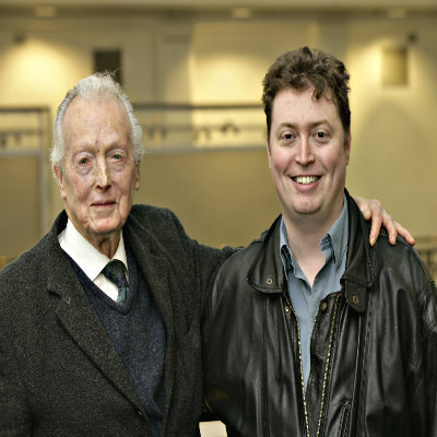 WWII vet Bill Ash with Brendan Foley, the co-author of his autobiography Under the Wire.