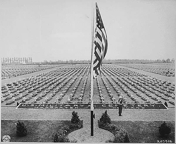 Margraten American cemetery in 1945