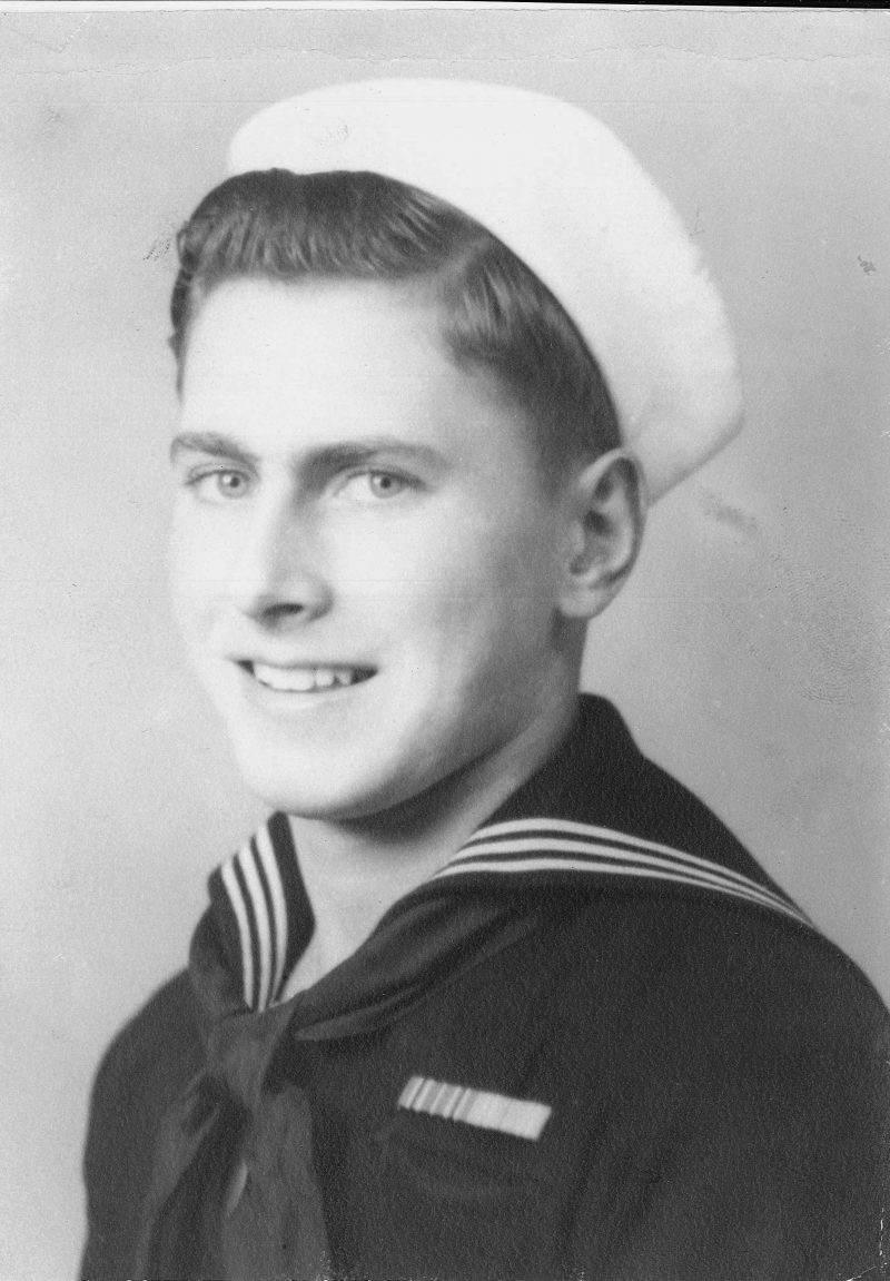 Walter Evenson enlisted in the Navy in 1944. He is pictured above in his sailor’s uniform in 1946.  Courtesy/Walter Evenson  