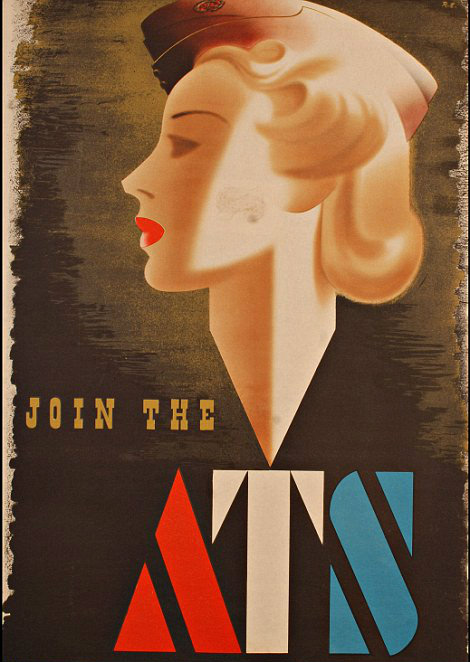 Arguably the rarest in the collection of WWII posters: The Blond Bombshell ATS poster