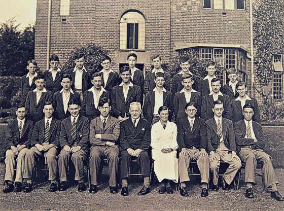 Early Days: Sir Arthure Bonsall, believed to be third from right in the front row, during his Bishop’s Stortford college days.