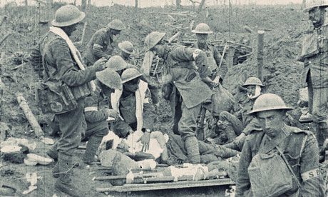 The Soldier at the bottom right of this picture from an archived WWI footage is believed to be WWI poet Isaac Rosenberg.