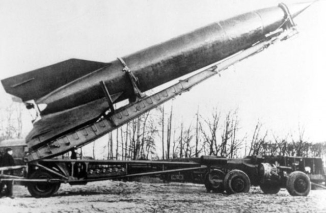 The V2 Rocket, able to deliver a 1000 kg warhead over several hundred kilometers.