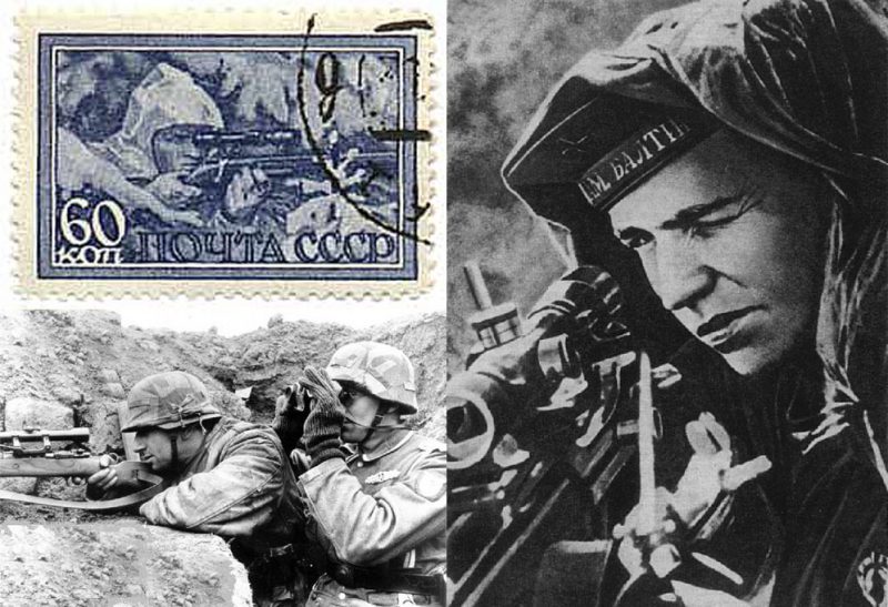 <em>Images Used (Clockwise from top left): (1) Soviet Union had over 2,000 women snipers operating in 1943 during WWII. One of them, Lieutenant Lyudmila Pavlichenko featured on a stamp in 1944, her confirmed kills during WWII was 309 (2) A Russian sniper during WWII (3) Ukrainian Sniper</em> <em>Fyodor Trofimovich Dyachenko during WWII</em>