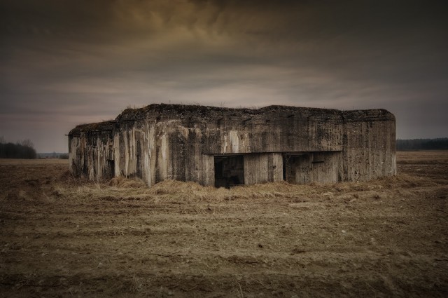 Antitank pillbox is located on the eastern side of Sesuvis river 