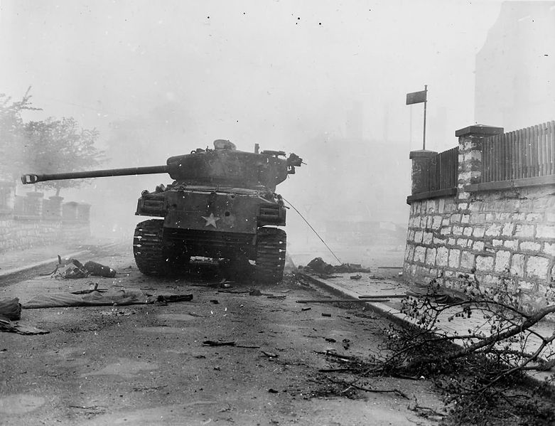 M4_sherman_in_burning_neumarkt_germany_1945