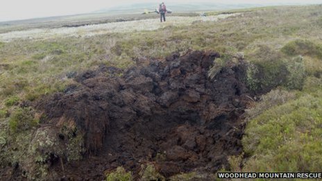 One of the craters found in the moors.