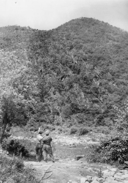 Gloster Hill five weeks after the Battle of Imjin. Wikipedia