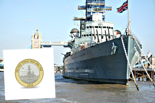 HMS Belfast and the rare Royal Navy coin