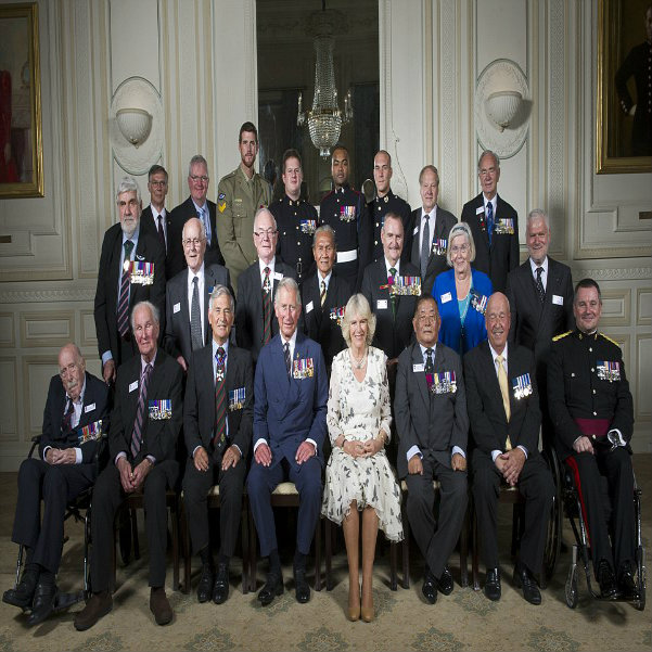 George Cross holder Stuart Archer among other living Victoria Cross and George Cross recipients.