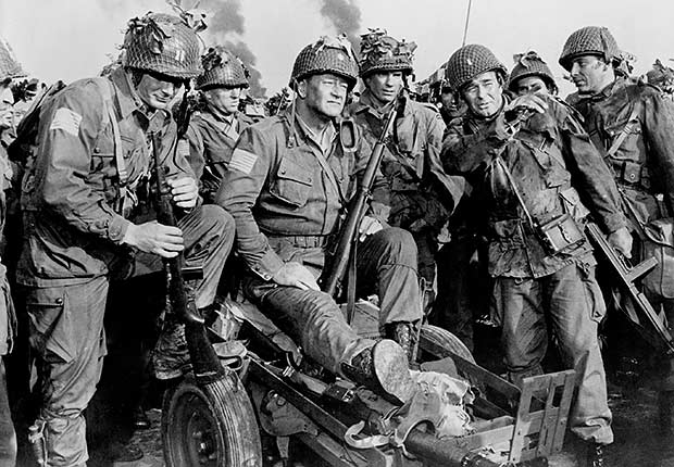 John Wayne in The Longest Day, War Movie Slideshow