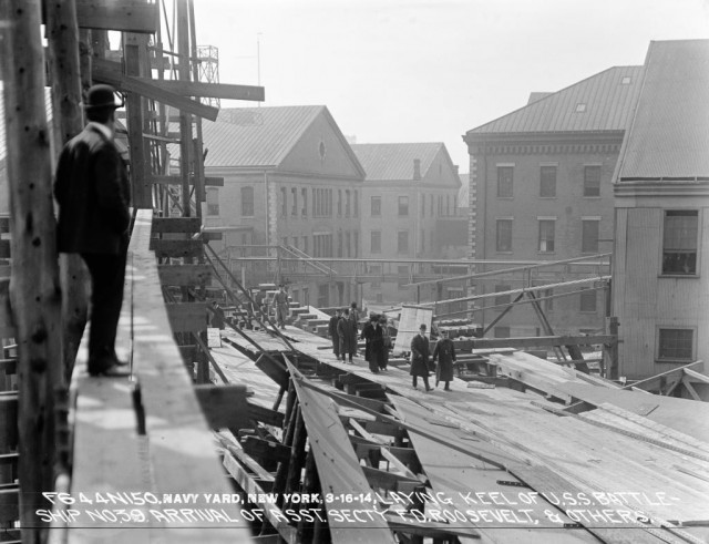 AssistantNavySecretaryFranklinRooseveltvisitingtheUSSArizonaunderconstructionattheNavyYardinNewYorkin1914_zps201e49a3