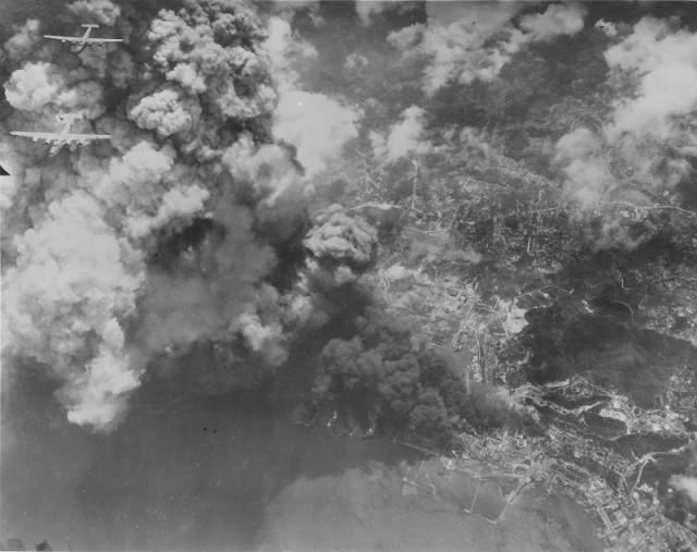 B-24's over Balikpapan