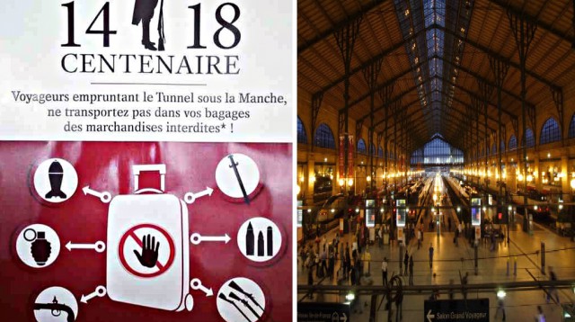 Gare Du Nord Warning Sign