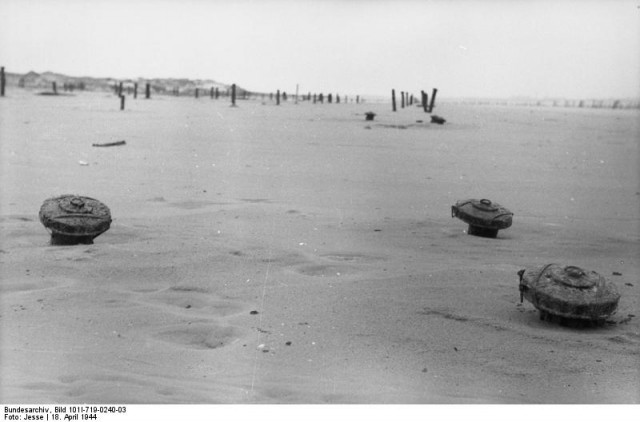 Pas de Calais, Atlantikwall, Minen am Strand