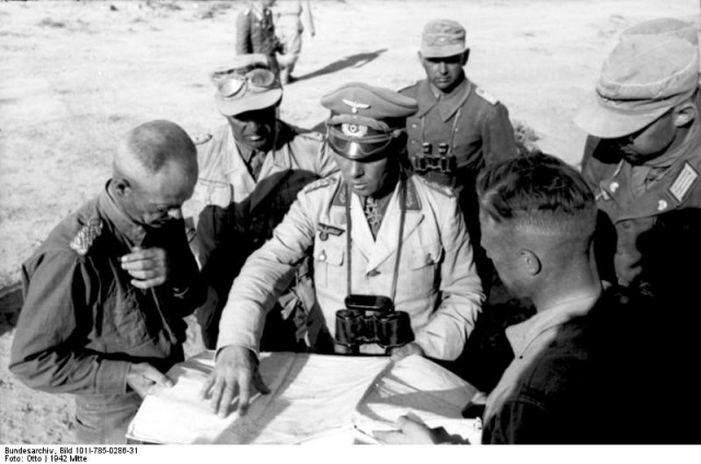 Nordafrika, Rommel u. Generalmajor v. Bismarck
