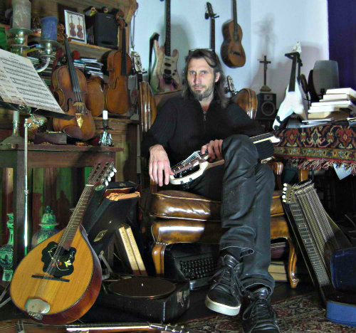 Violin maker and musician Cyril Whistler. [Photo Credit: Tears of the Wolf]