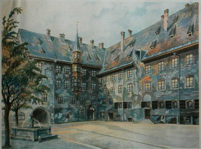 The_Courtyard_of_the_Old_Residency_in_Munich_-_Adolf_Hitler