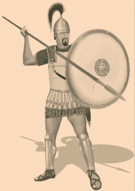 depiction of what the African infantry would look like. heavily armed and armored, they anchored the encirclement of the Romans