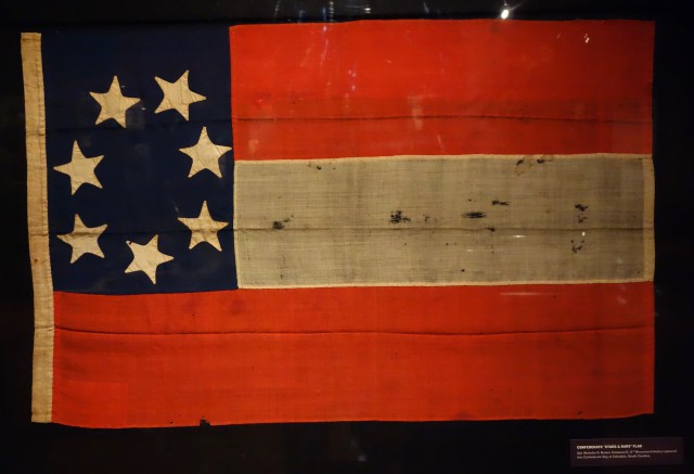 Confederate_'Stars_and_Bars'_Flag,_captured_at_Columbia,_South_Carolina_-_Wisconsin_Veterans_Museum_-_DSC02996