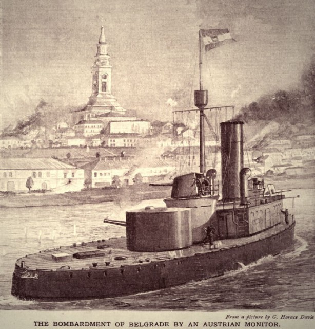 Austro-Hungarian River Monitor Shelling Belgrade