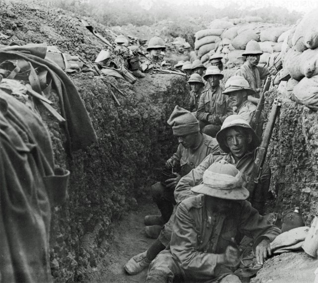 World War One trenches