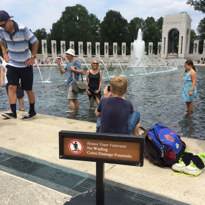 SHAMEFUL National World War Two Monument Becomes Playground For shameful-national-world-war-two-monument-becomes-playground-for
