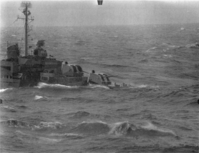 Unidentified_Allen_M_Sumner_class_destroyer_in_heavy_seas_during_Typhoon_Cobra