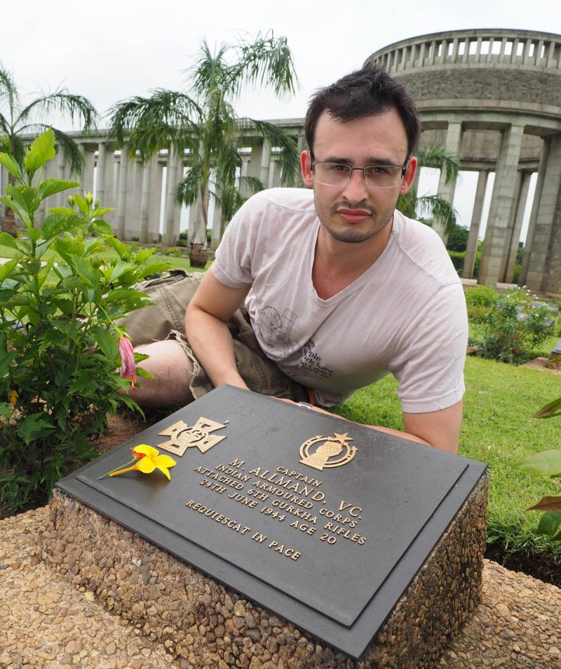 James Madden at the Kaukkuan Cemetery in now Yangon (Rangoon). Picture By: www.thetraveltrunk.net