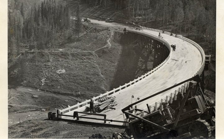 Alaska Highway Kiskatinaw river bridge