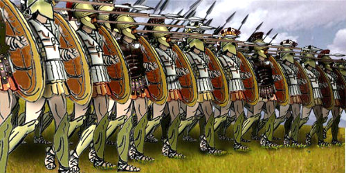 Battle Cries Ancient Greek Soldiers
