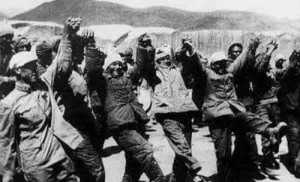 Chinese soldiers celebrating their victory at Aksai Chin