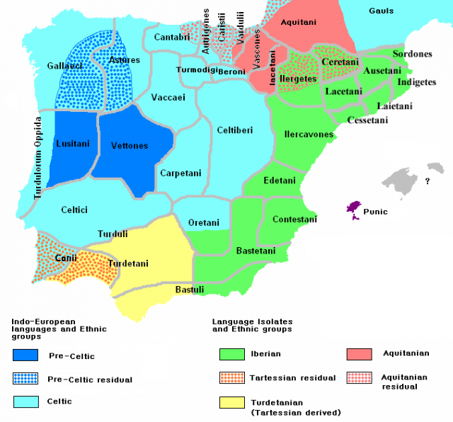 an approximation of the tribal and ethnic groups of Iberia