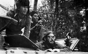 Commander José Ramón Fernández and Fidel Castro at the Bay of Pigs