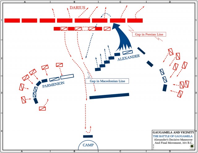 though some generals got close to the action, few spearheaded charges like Alexander at Gaugamela