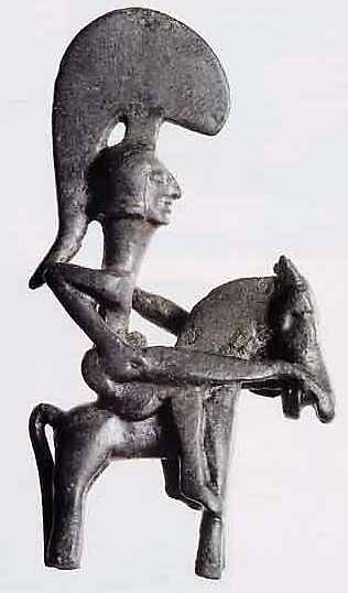 Iberian horseman wielding a falcata