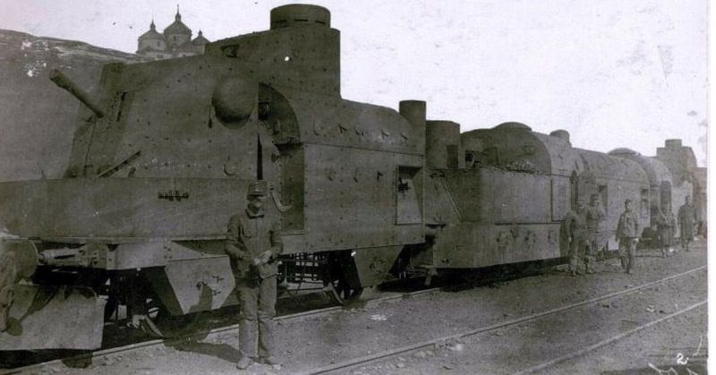 Austro-Hungarian armored train, 1915.