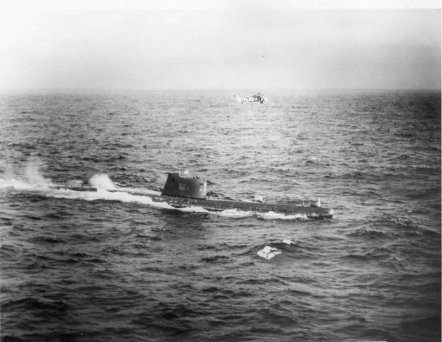 https://en.wikipedia.org/wiki/Soviet_submarine_B-59 Vasili's B-59 surfacing upon his surrender