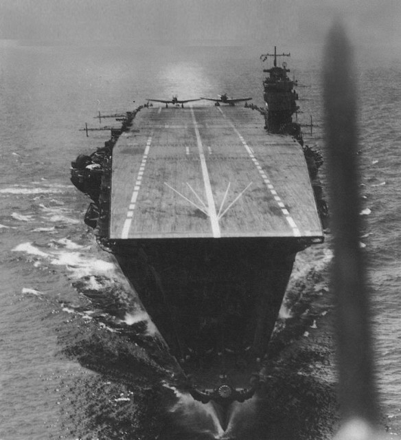 Akagi, the flagship of the Japanese carrier striking force which attacked Pearl Harbor, as well as Darwin, Rabaul, and Colombo, in April 1942 prior to the battle