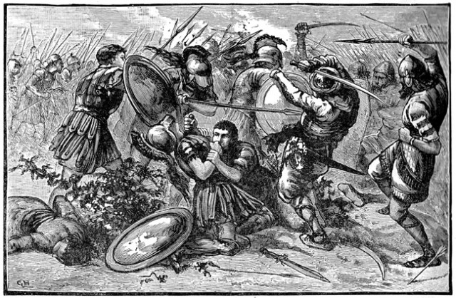 artist representation of the battle of Cunaxa