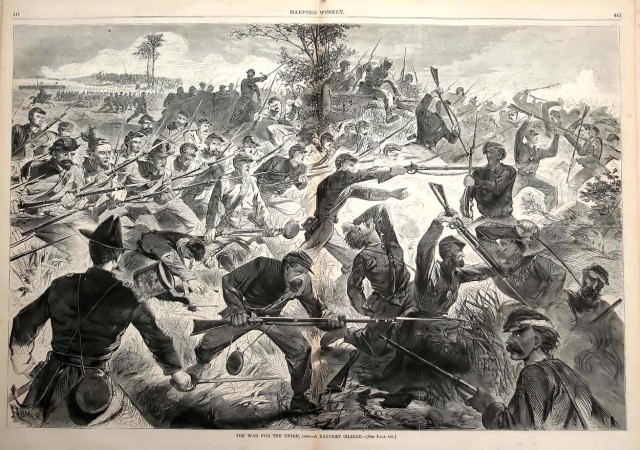 Bayonet Charge by Winslow Homer, Harpers Weekly 1862
