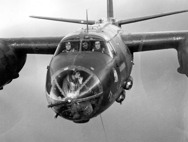 Closeup_view_of_Martin_B-26C_in_flight