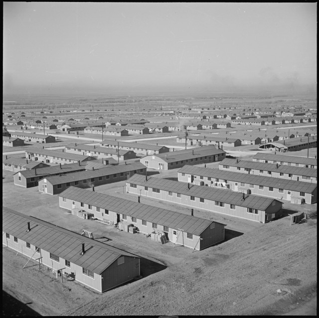 Granada_Relocation_Center,_Amache,_Colorado._A_general_all_over_view_of_a_section_of_the_emergency_._._._-_NARA_-_539071