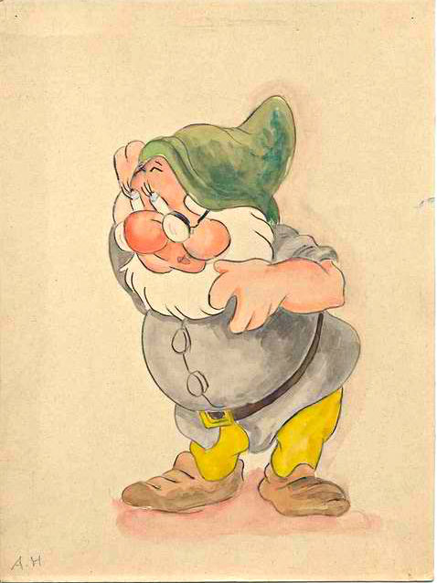 Snow White character Doc allegedly sketched by the German Fuehrer.