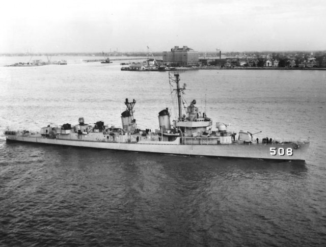 https://en.wikipedia.org/wiki/File:USS_Cony_(DDE-508)_in_Hampton_Roads_1957.jpg The USS Navy Destroyer Cony in 1957 at Hampton Roads, Virginia